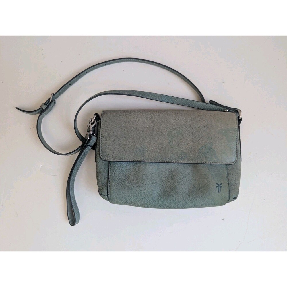 FRYE Reed Leather  Purse Handbag Teal Strap
